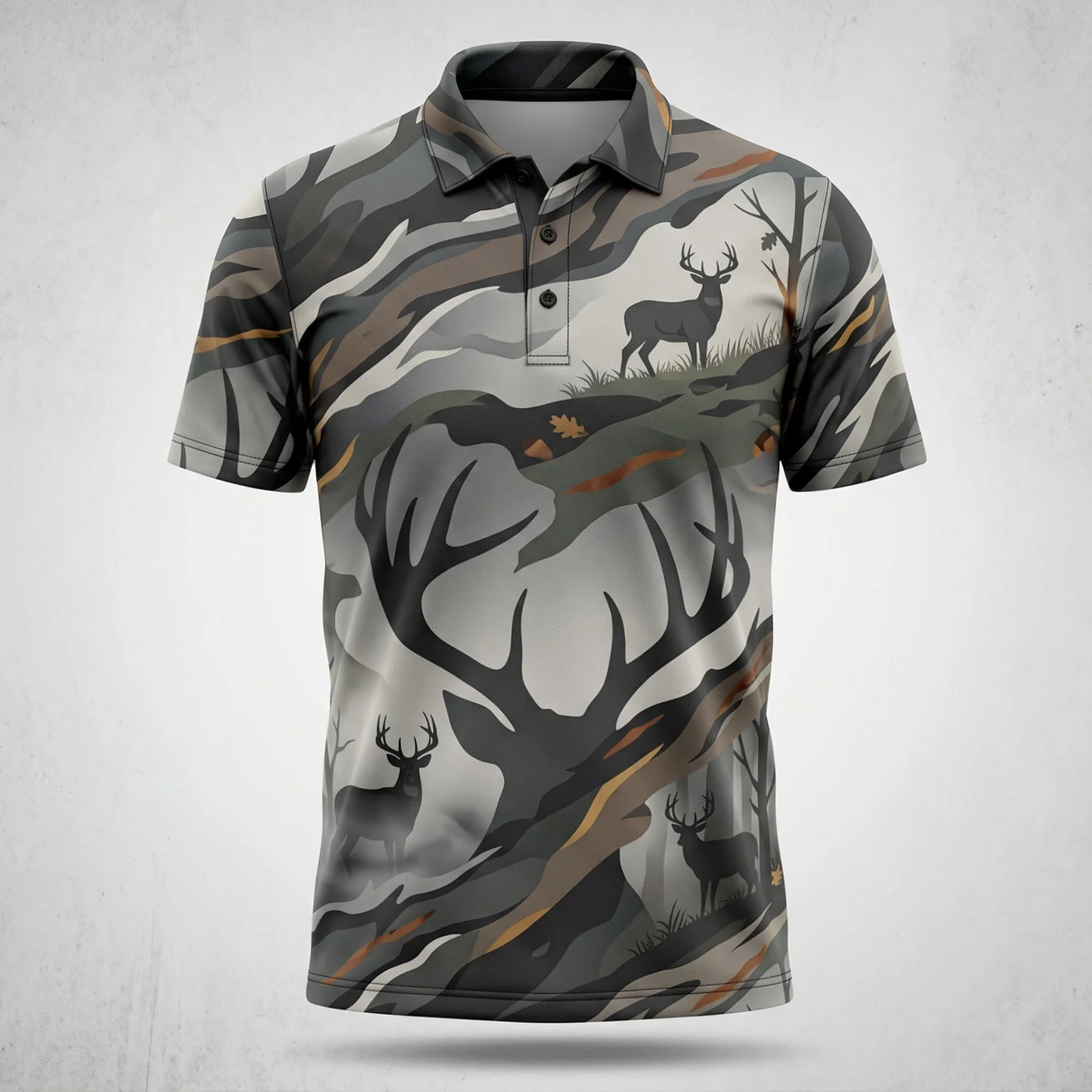 Whitetail Deer Hunting Polo Shirt TH3000