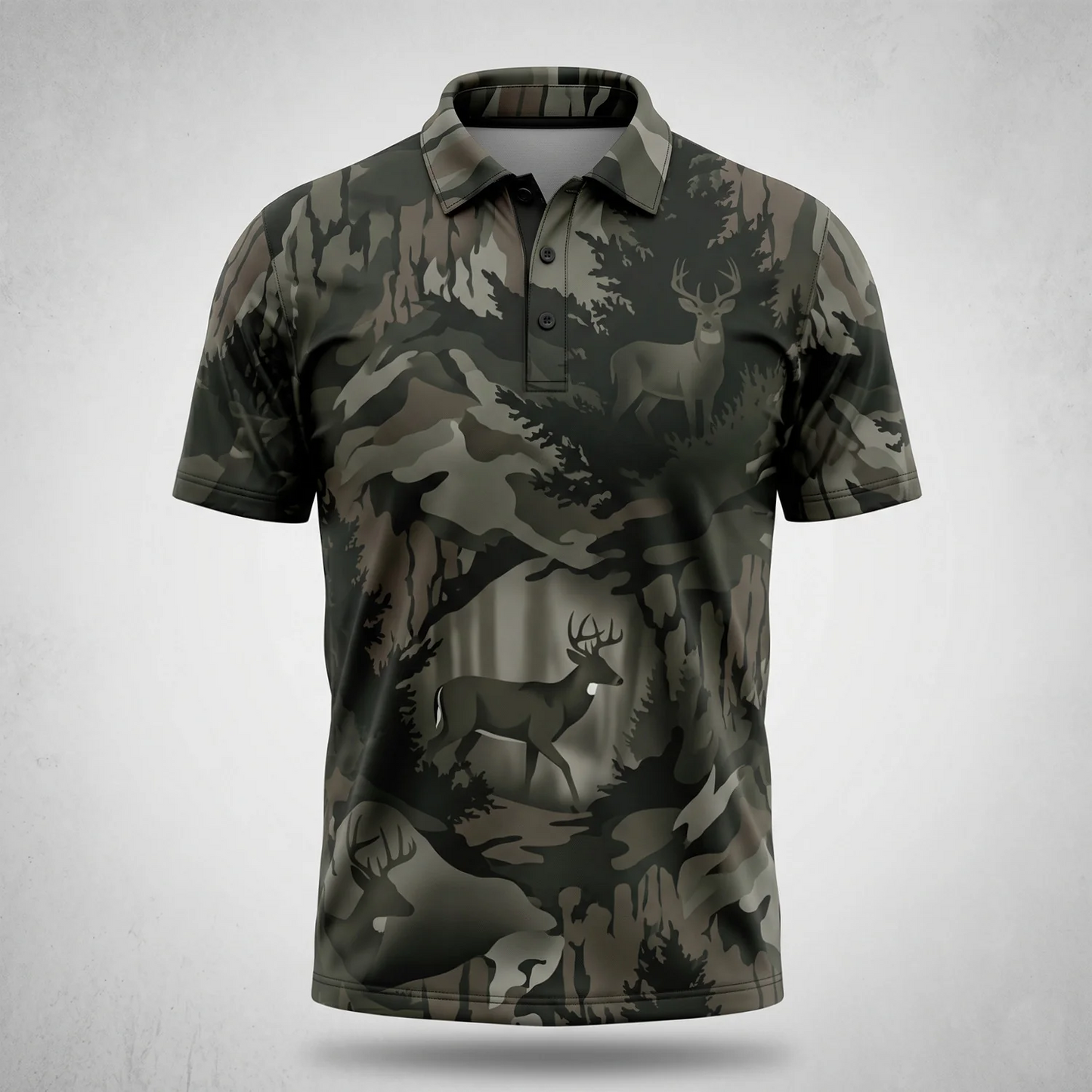 Whitetail Deer Hunting Polo Shirt TH3003