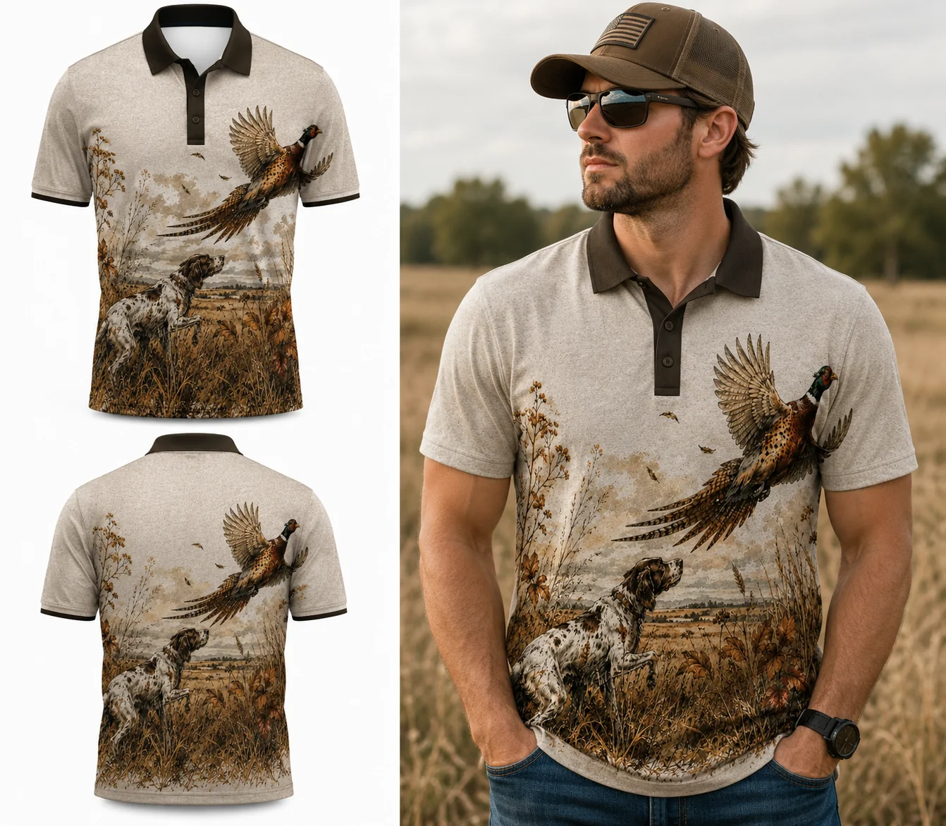 Pheasant Hunting Polo Shirt TH3010