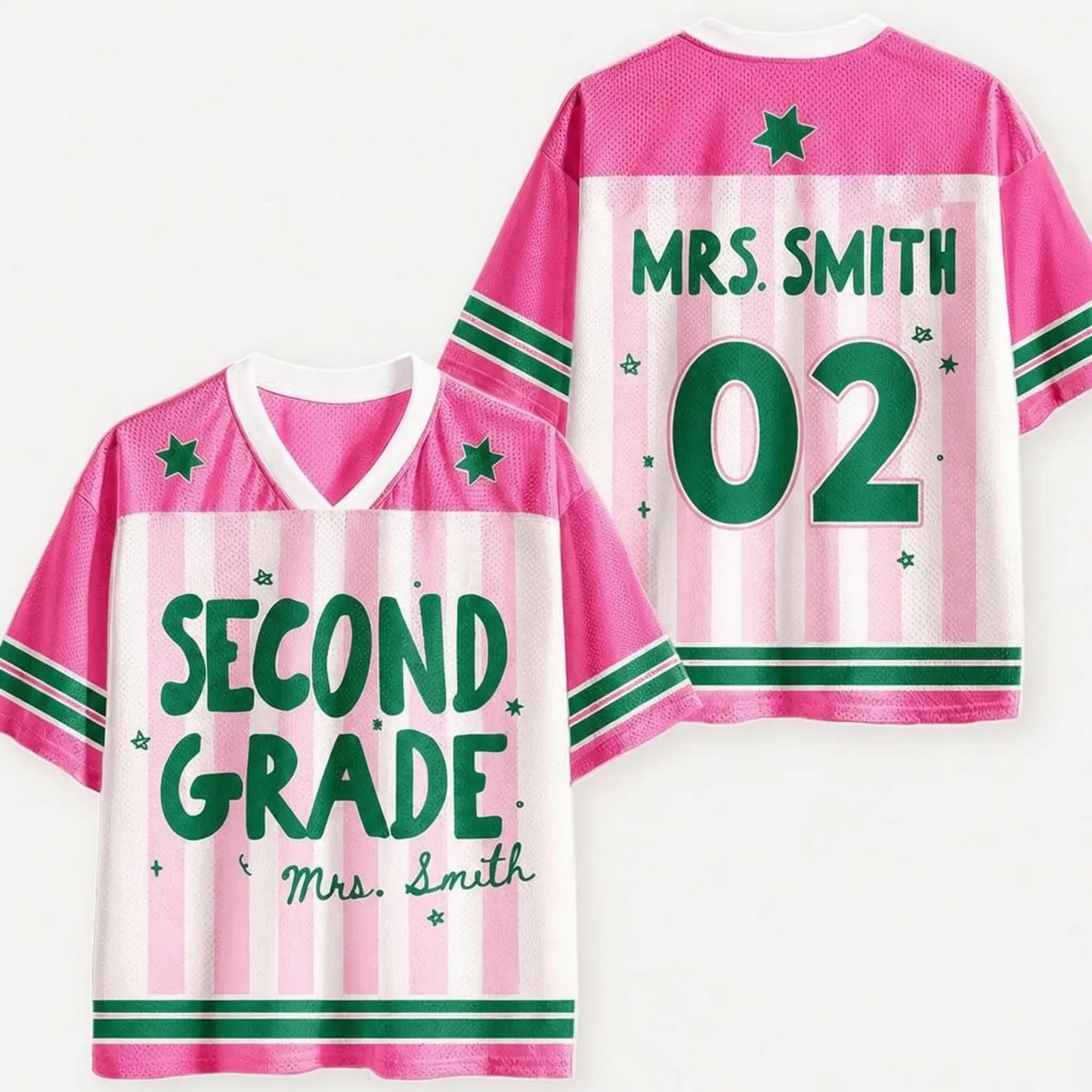Personalized Grade And Name Teacher Mesh Jersey