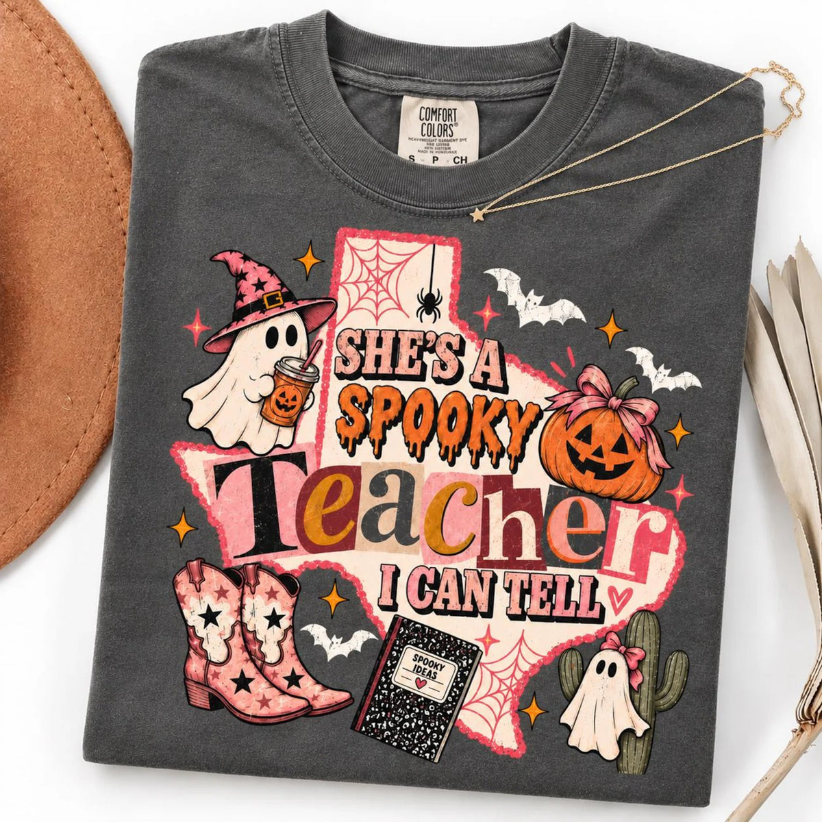 She's A Spooky Teacher I Can Tell Comfort color T-Shirt