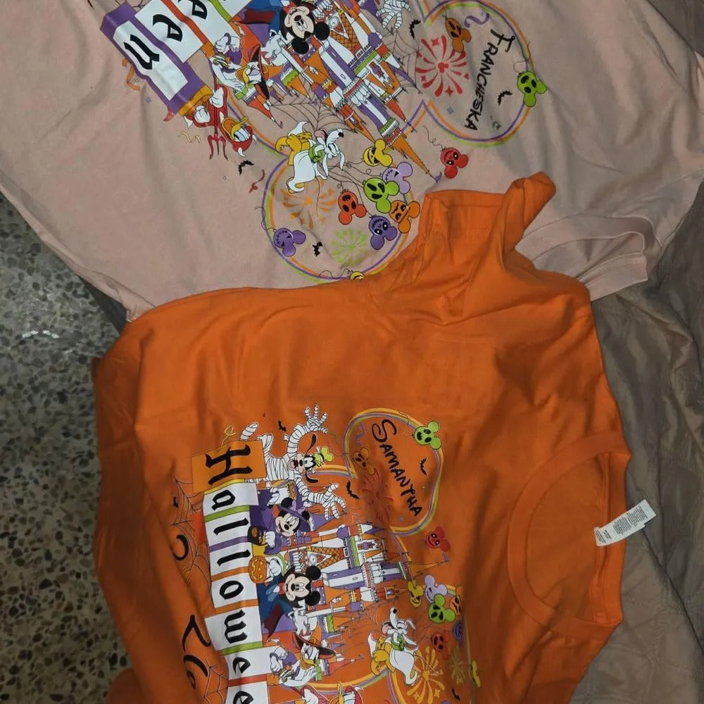 Personalized Mickey and Friends Castle Disney Halloween Shirt