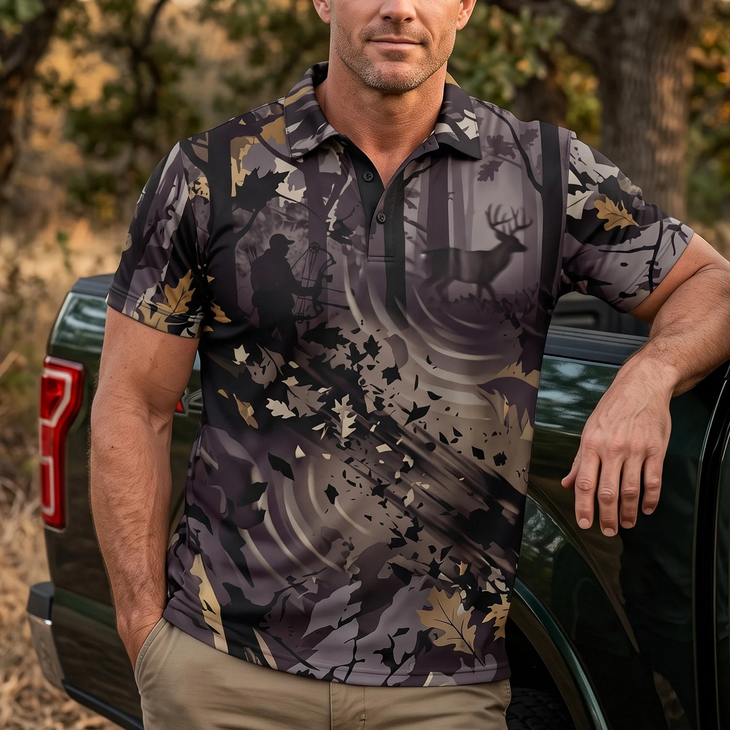 Deer Hunting Polo Shirt TH3025