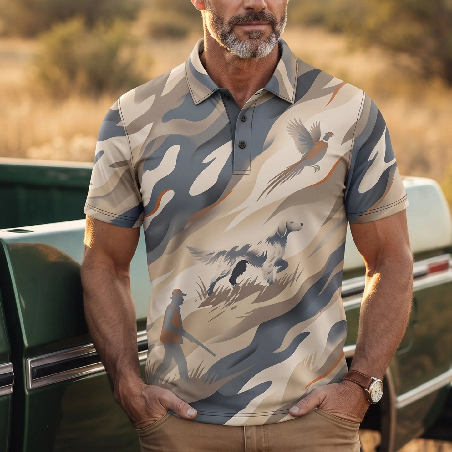 Upland Pheasant Hunting Polo Shirt TH3020