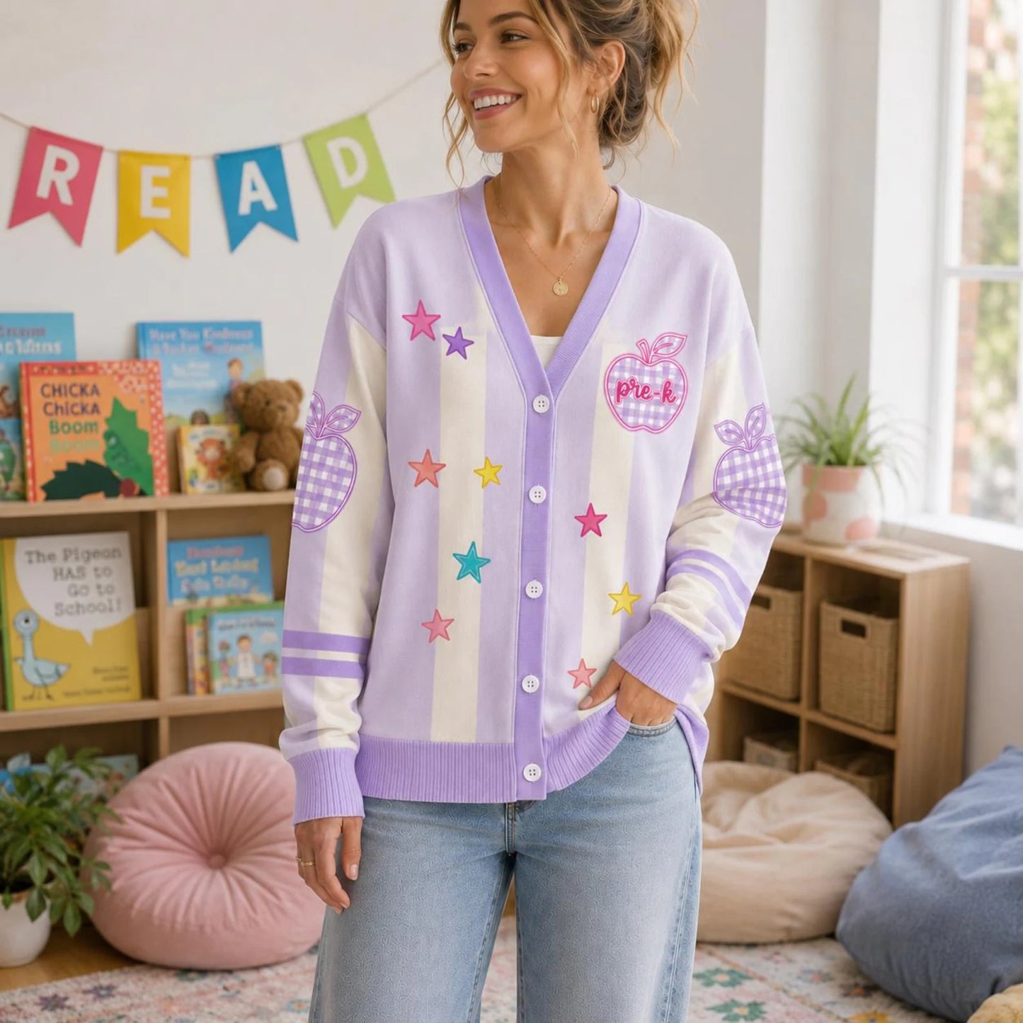 Personalized Teacher Cardigan Sweater