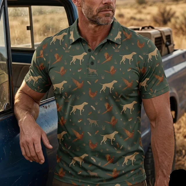 Hunting Dog & Pheasant Polo Shirt TH3043