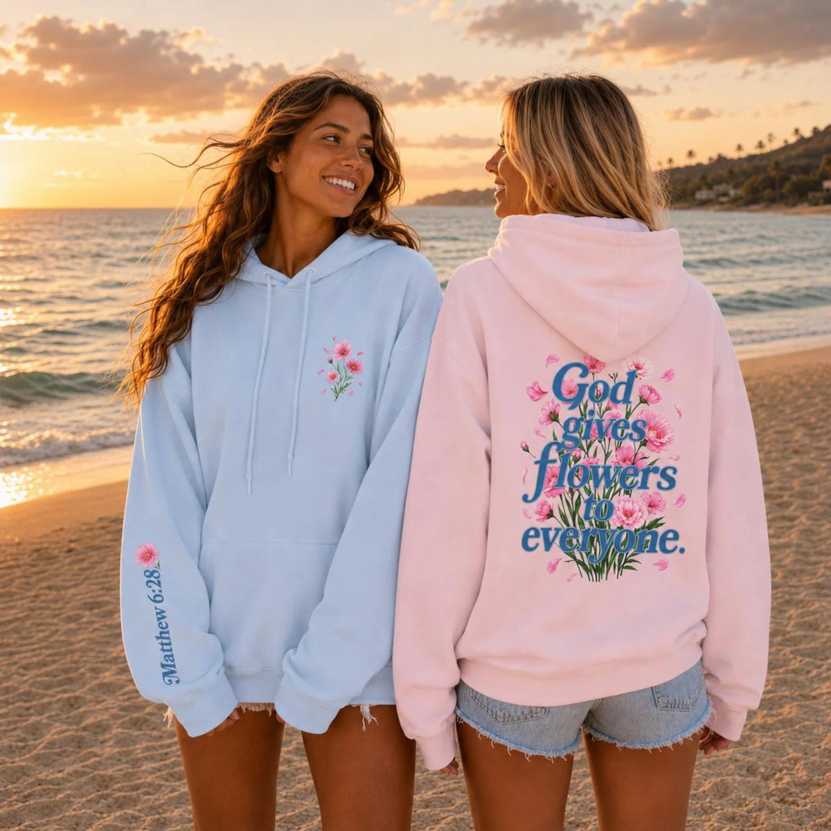 God gives Flowers to everyone Hoodie