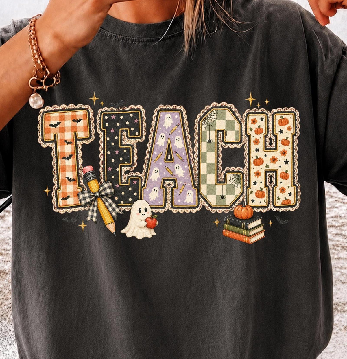 Custom Name Teacher Halloween Comfort color T-Shirt