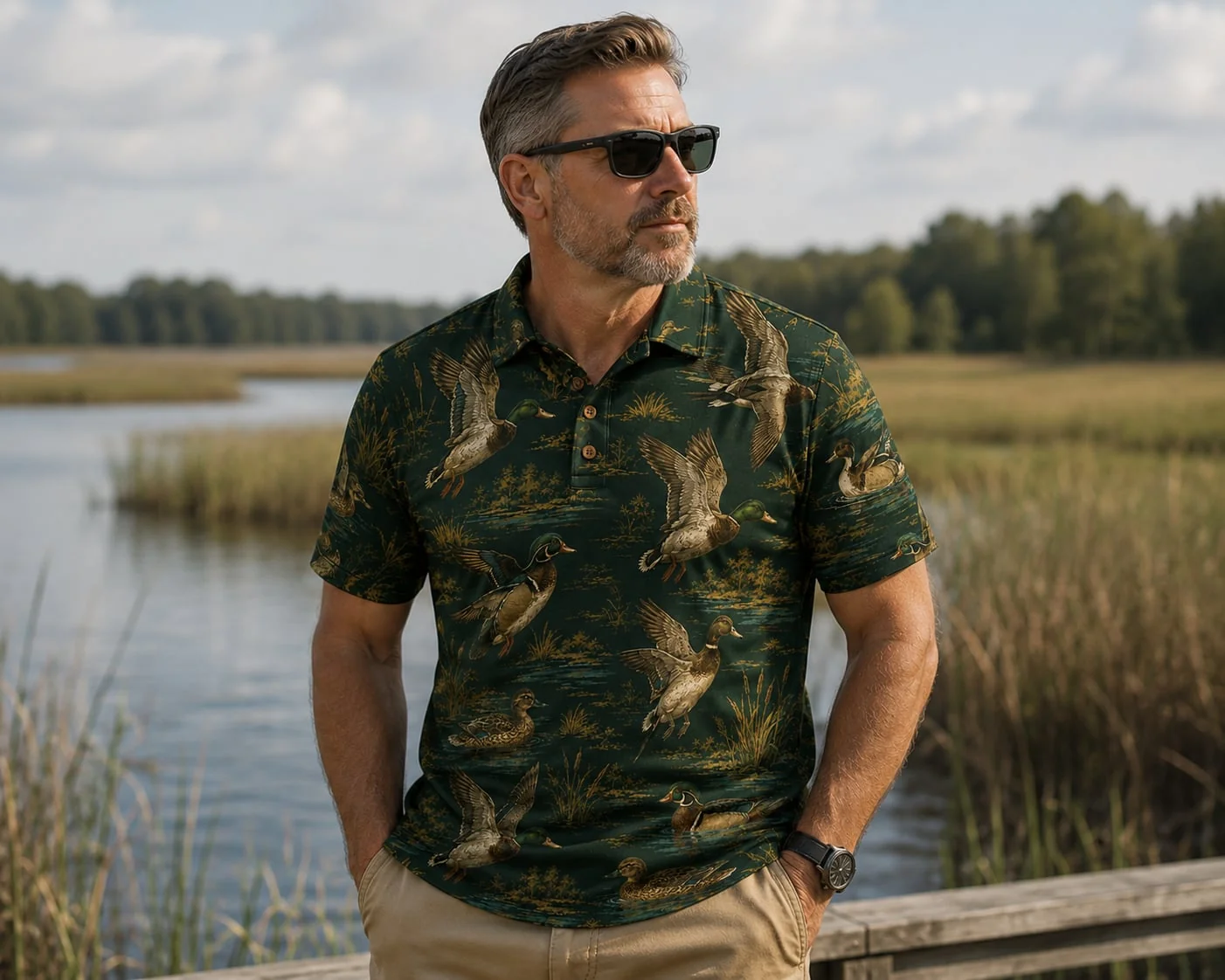 Duck Hunting Polo Shirt TH307