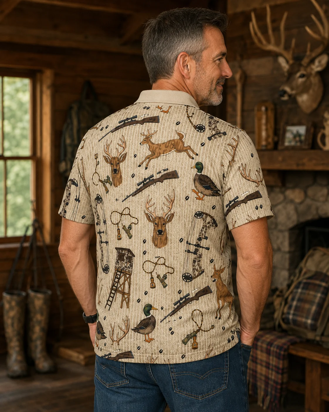 Deer Hunting Polo Shirt TH3019