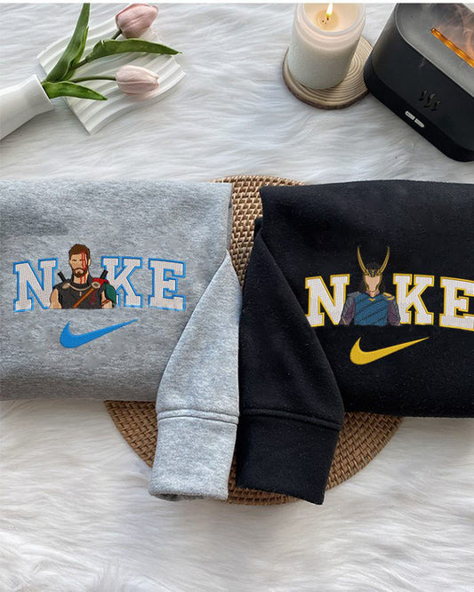 Loki and Thor Embroidered Sweatshirt