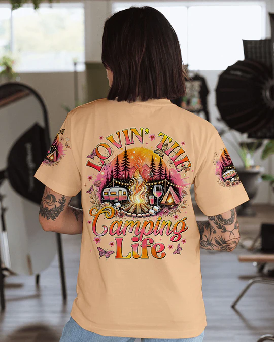 LOVING THE CAMPING LIFE ALL OVER PRINT SHIRT SWEATSHIRT HOODIE