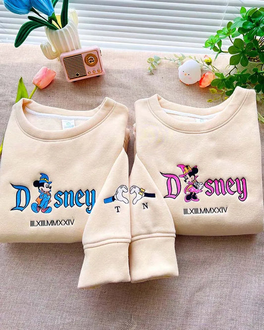 Mickey & Minnie Embroidered Sweatshirt