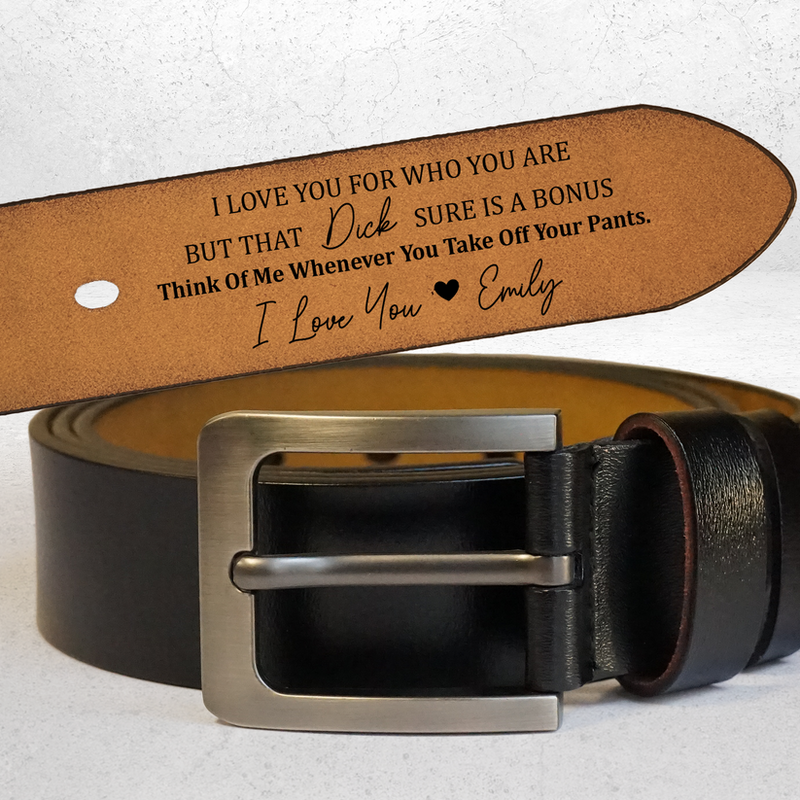 ENGRAVED LEATHER BELT - BEST GIFT FOR HIM