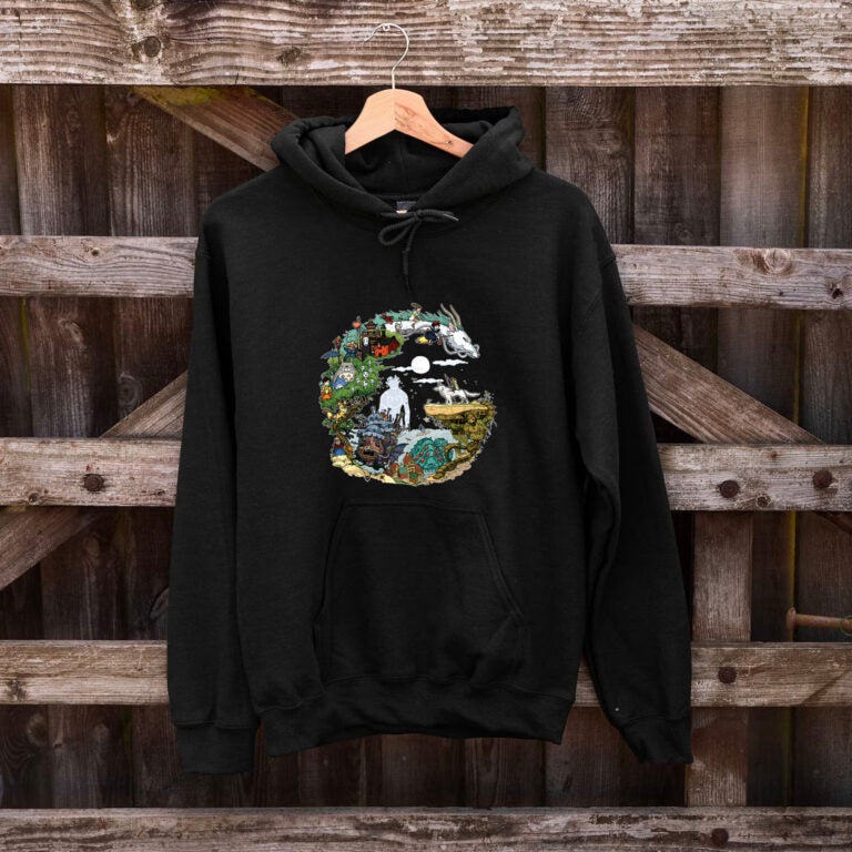 Studio Ghibli Characters Vintage Hoodie T-shirt Sweatshirt