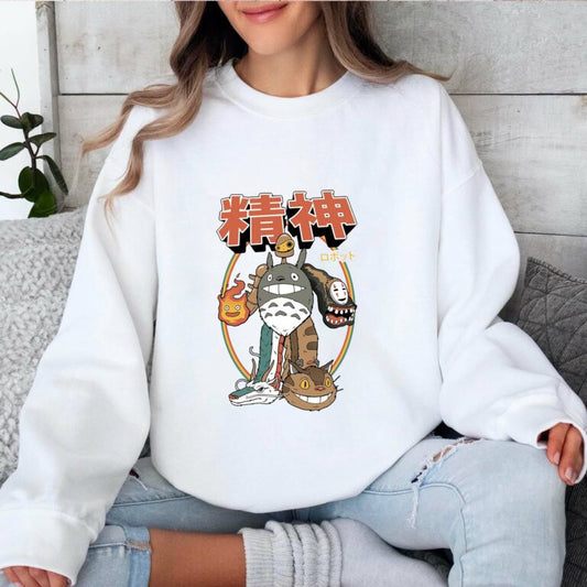 Studio Ghibli Characters Vintage Hoodie T-shirt Sweatshirt