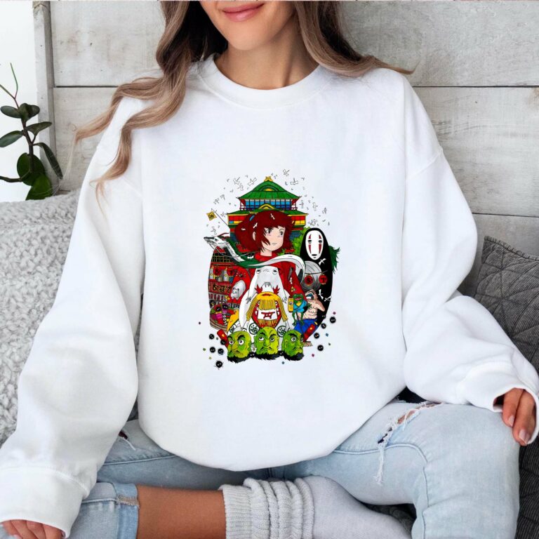 Studio Ghibli Characters Vintage Hoodie T-shirt Sweatshirt