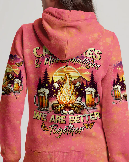 JUST LIKE CAMPFIRES AND MARSHMALLOWS ALL OVER PRINT SHIRT SWEATSHIRT HOODIE