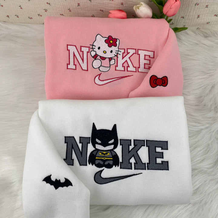 Hello Kitty & Batman Embroidery Sweatshirt