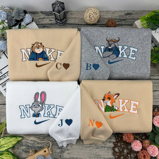 Nick and Judy Zootopia Embroidered Sweatshirt