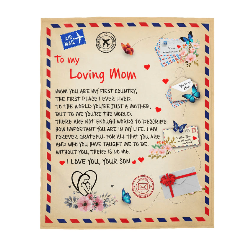 Mom - Forever Grateful - Plush Blanket