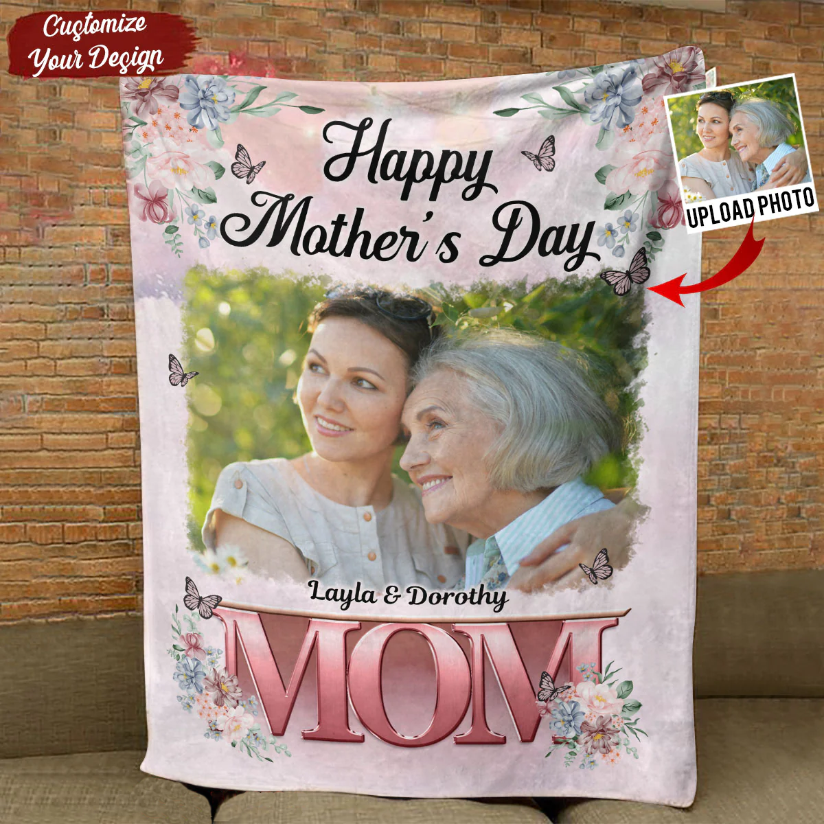 Beautiful Mom And Kids - Personalized Blanket - Loving, Birthday, Mother's Day Gift For Mom, Mother