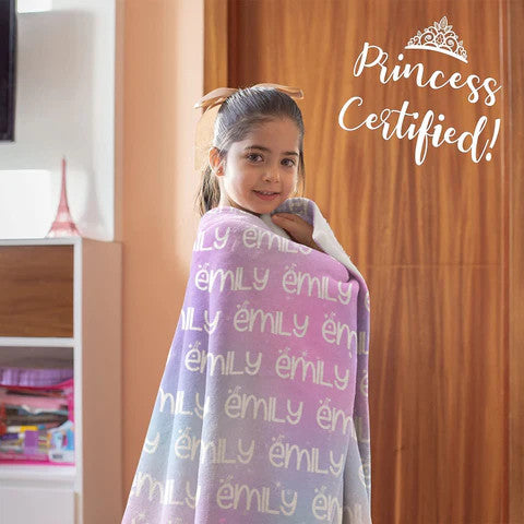 Custom Name Blanket - Multi Color - Personalized Gift Idea For Anyone