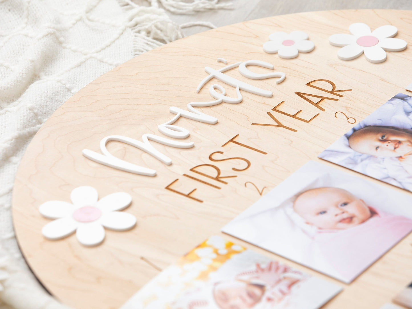 My First Year Photo Sign, Babies 1st Birthday Sign, One Year of Photo Board Wood, 1st Birthday Decorations, One Year of Baby Board