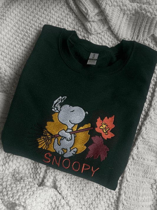 Dog Fall Embroidered Sweatshirt