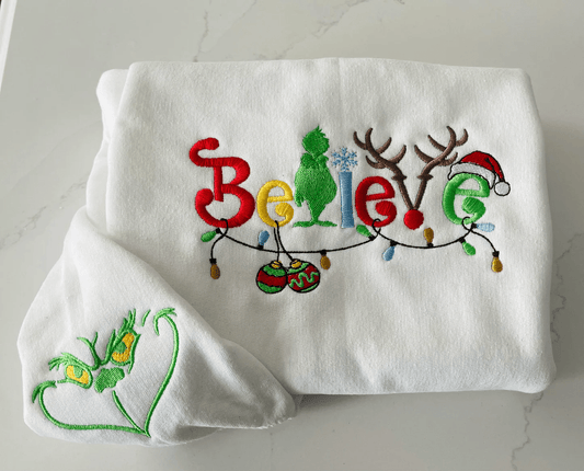Believe embroidered sweatshirt