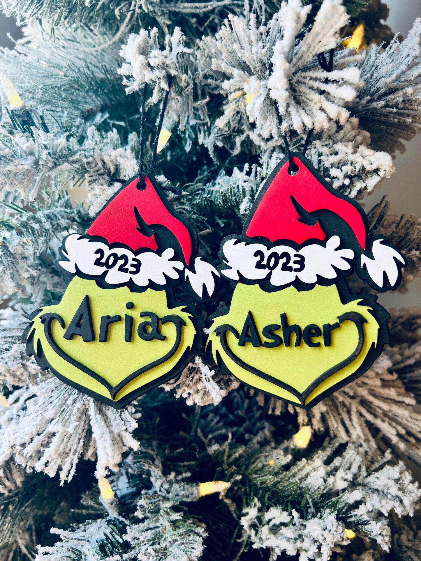 Personalized Grinch Ornament