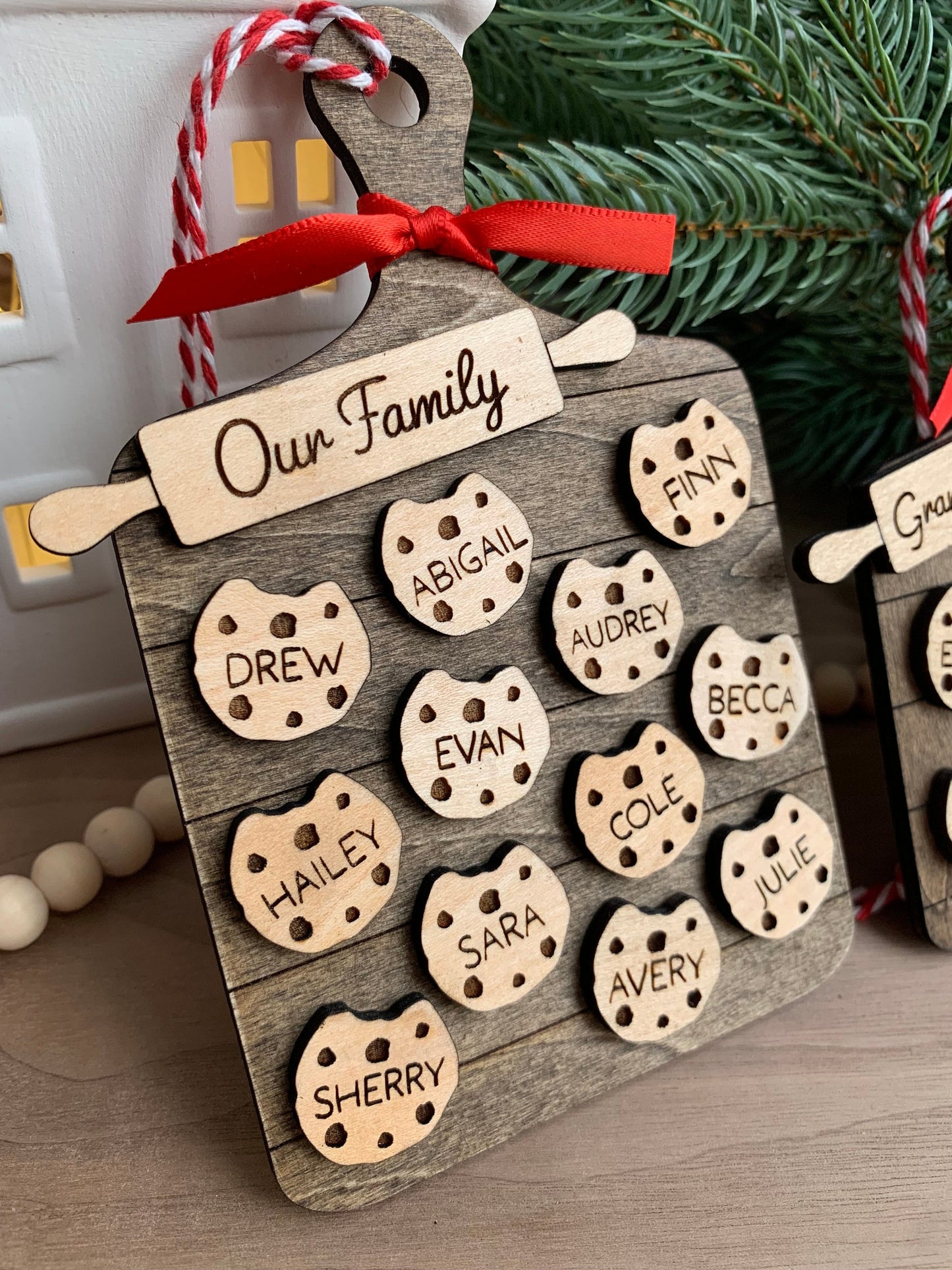 Personalized Family Cookie Ornament, Baking Ornament