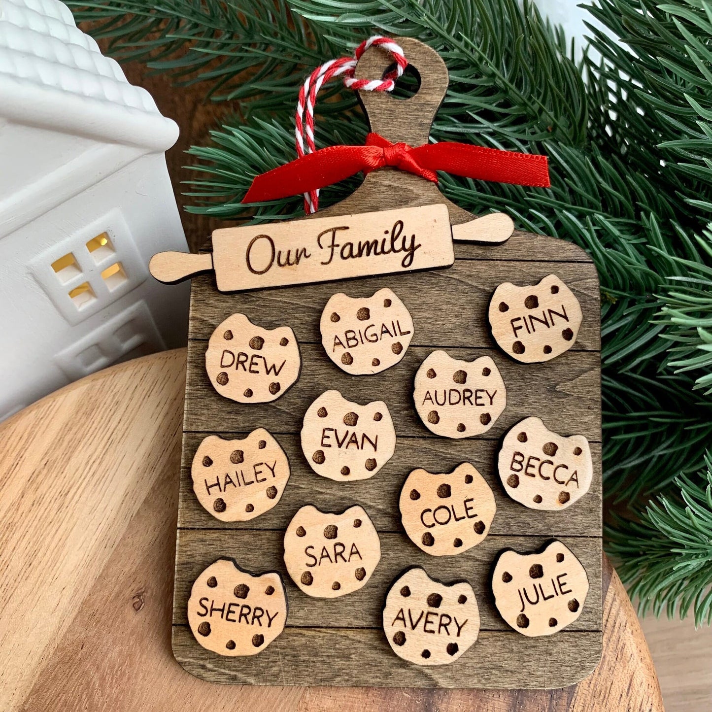 Personalized Family Cookie Ornament, Baking Ornament