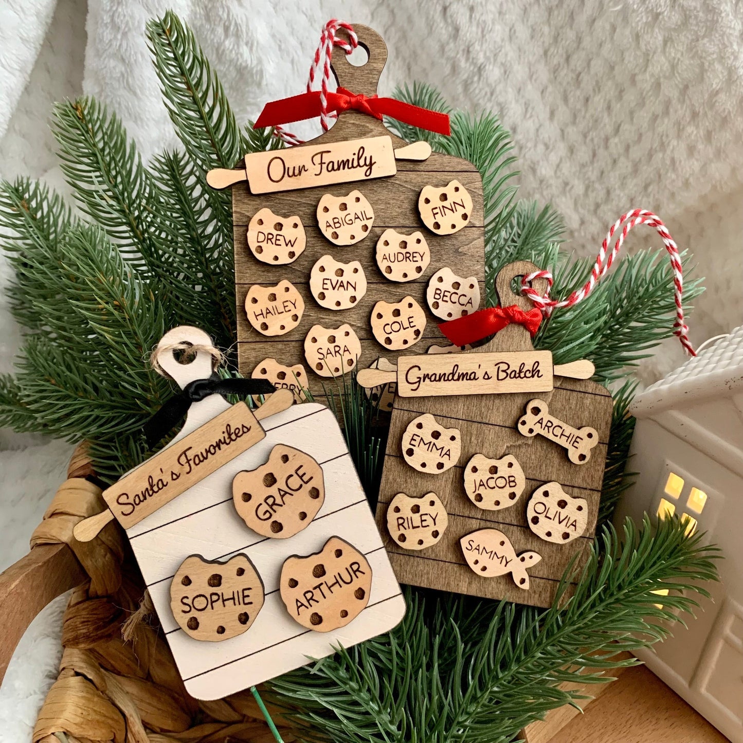 Personalized Family Cookie Ornament, Baking Ornament