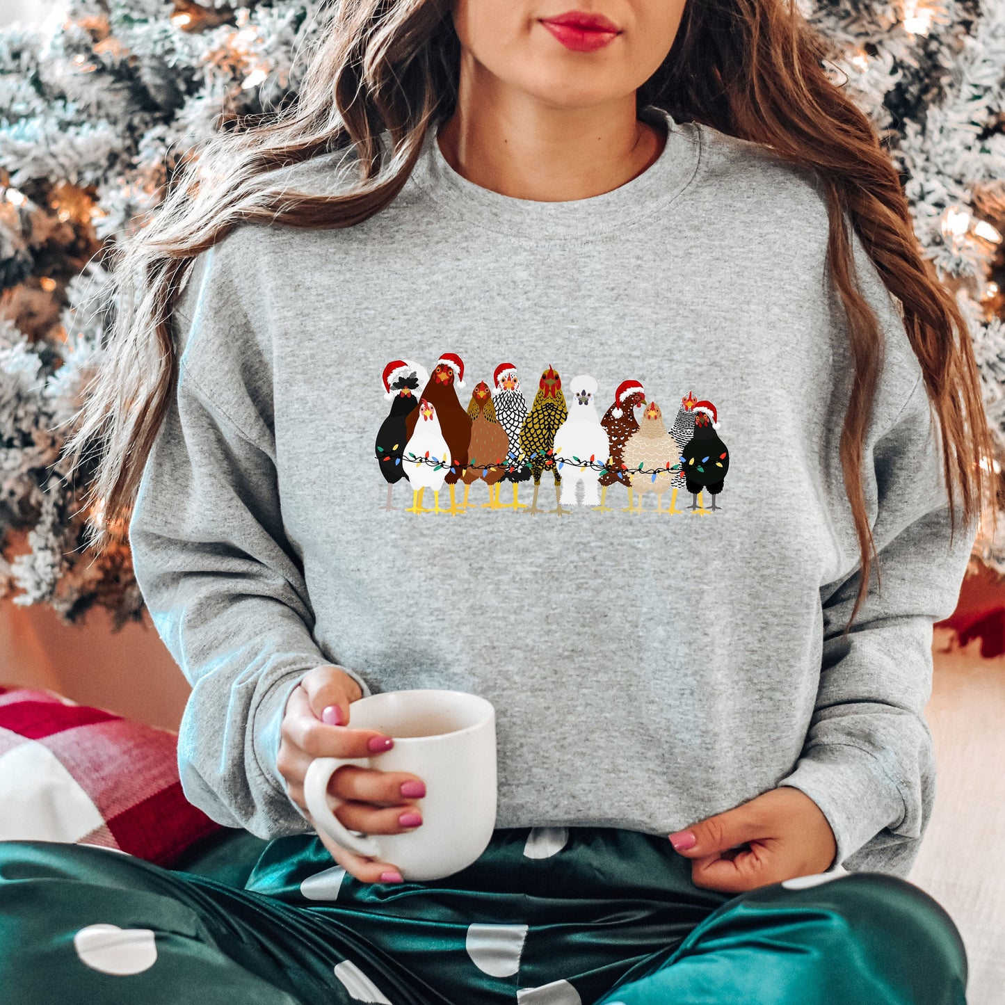 Cute Thank Giving Christmas Chickens Sweatshirt