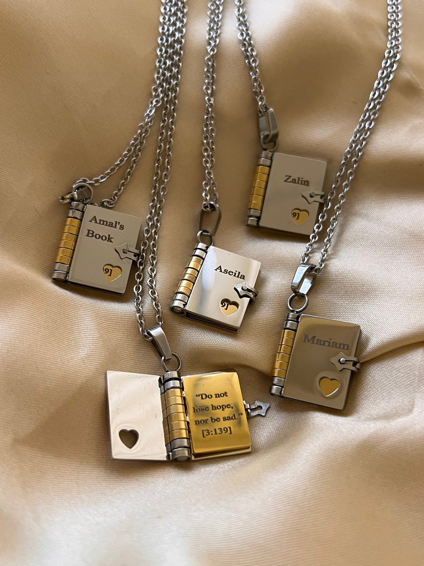 Personalized Book Necklace - Meaningful gift for loved one